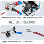 Battery Crimping Tool with Cable Cutter & Terminals