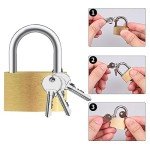 4-Piece Solid Brass Padlock Set with Keys