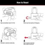Adjustable Combination Padlock with Brass Finish