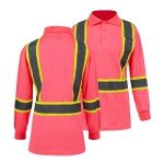 Women's Reflective Safety Polo Shirt - Pink