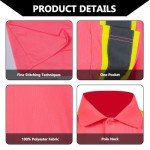 Women's Reflective Safety Polo Shirt - Pink