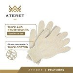 24 Pairs Cotton Knit Work Gloves for All