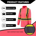 Women's Reflective Safety Polo Shirt - Pink
