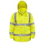 High Visibility Waterproof Rain Jacket - Yellow/Lime