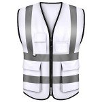 5-Pack High Visibility Safety Vests with Pockets