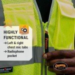 Hi-Vis Reflective Safety Vest with 8 Pockets