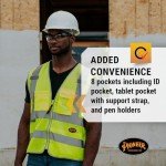 Hi-Vis Reflective Safety Vest with 8 Pockets