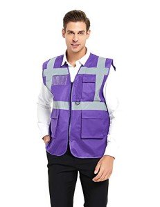 High Visibility Reflective Safety Vest - Purple XL