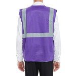 High Visibility Reflective Safety Vest - Purple XL