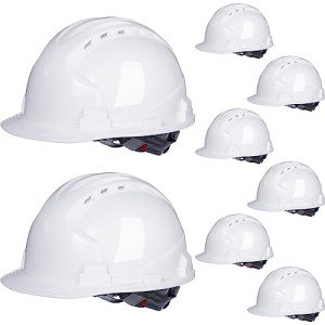 Adjustable Ventilated Hard Hats - 8 Pack