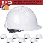 Adjustable Ventilated Hard Hats - 8 Pack