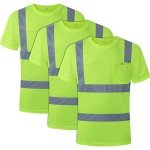 Hi-Vis Reflective Safety T-Shirt 3 Pack