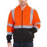 High Visibility Class 3 Safety Hoodie - Orange XL