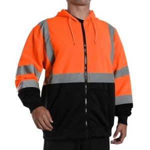 Hi-Vis Reflective Hoodie for Men - Class 3, XL