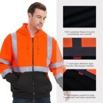 High Visibility Class 3 Safety Hoodie - Orange XL