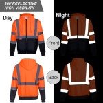 High Visibility Class 3 Safety Hoodie - Orange XL