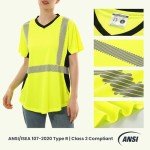 Women's High Visibility Work T-Shirt - Lime