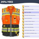 High Visibility Safety Vest for Men, Orange XL
