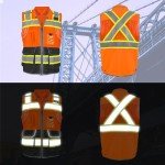 High Visibility Safety Vest for Men, Orange XL