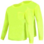 High-Visibility Long Sleeve Sun Protection Shirts, 2PCS