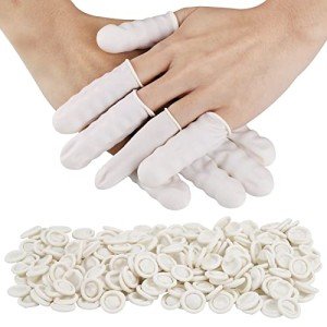 300Pcs Large Latex Finger Protectors – White