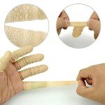 100 Disposable Finger Cots - Latex Protectors, Medium