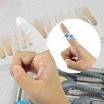 100 Disposable Finger Cots - Latex Protectors, Medium