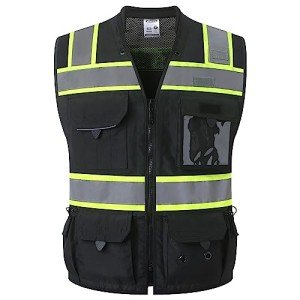 Hi-Vis Black Surveyor Safety Vest for All