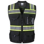 Hi-Vis Black Surveyor Safety Vest for All