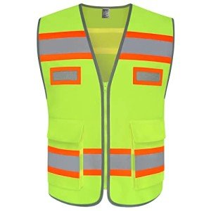 High Visibility Reflective Safety Vest with Pockets