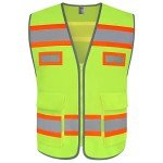 High Visibility Reflective Safety Vest with Pockets