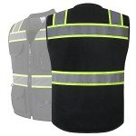 Hi-Vis Black Surveyor Safety Vest for All