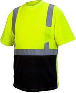 Pyramex Hi-Vis Lime T-Shirt with Black Bottom