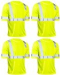4 Pack High Visibility Reflective Safety Shirts