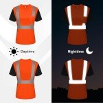 Hi-Vis Orange Shirts for Women - Class 3 Safety