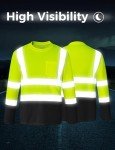 Hi-Vis Reflective Safety Shirts for Men - 3 Pack