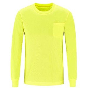 Hi-Vis Long Sleeve Safety T-Shirt - Yellow