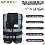 Black XL Custom Safety Vest - A-SAFETY