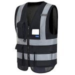 Black XL Custom Safety Vest - A-SAFETY
