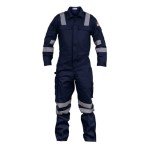 High Visibility Coveralls with Leg Zipper - Large