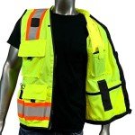 Men's High Visibility Safety Vest with Pockets