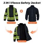 FONIRRA Men's High Visibility Waterproof Safety Jacket