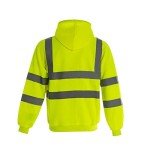 Men's Hi-Vis Reflective Zip Hoodie - Yellow XXL