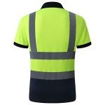 Hi-Vis Reflective Safety Polo Shirt - Neon Yellow
