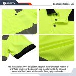 Hi-Vis Reflective Safety Polo Shirt - Neon Yellow