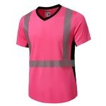 Women's Hi Vis Safety Shirt - Pink 2XL