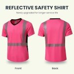 Women's Hi Vis Safety Shirt - Pink 2XL