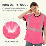 Women's Hi Vis Safety Shirt - Pink 2XL