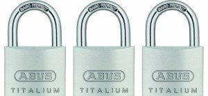 ABUS Titalium Aluminum Alloy Padlock Set of 3