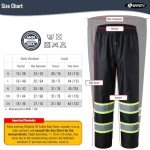 Hi-Vis Waterproof Rain Pants with Reflective Strips